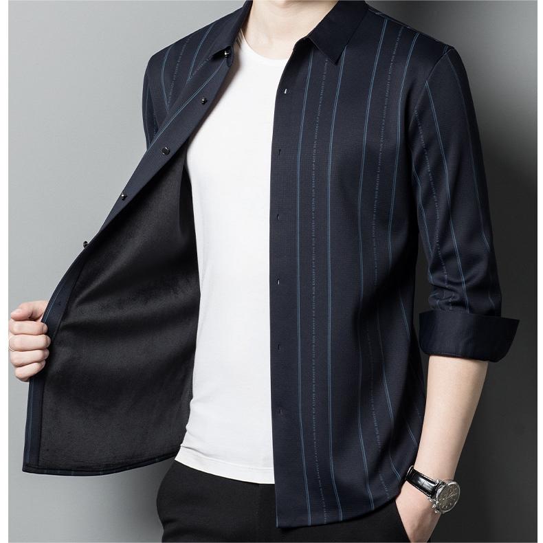 Men's Winter Padded Stretch Wrinkle-Free Shirt(50% OFF)