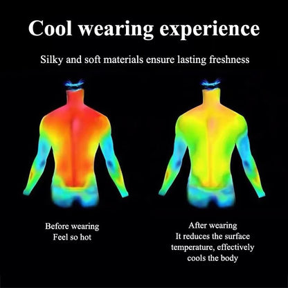 ⏳Time-Limited Special⏰Men's Ice Silk Stretch Shirt – Waterproof, Quick-Dry & Eco-Friendly – Cool Breathable Tech Fabric Shirt 🌿