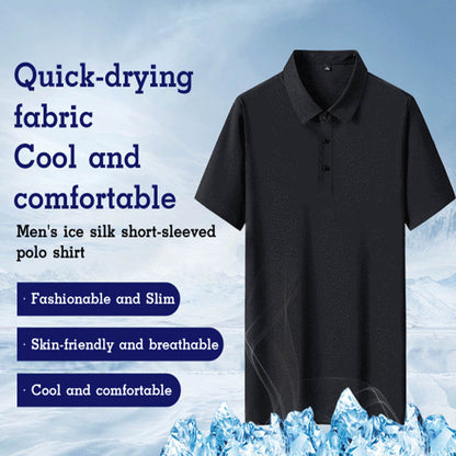 Ice Silk Short-sleeved Men\'s Shirt