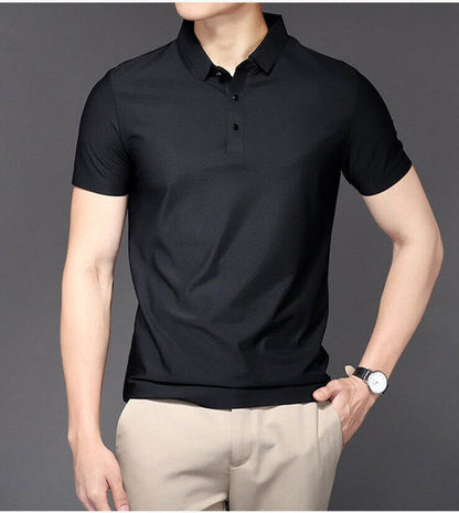 Ice Silk Short-sleeved Men\'s Shirt
