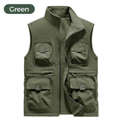 Reversible Multi-Pocket Padded Vest（50% OFF）