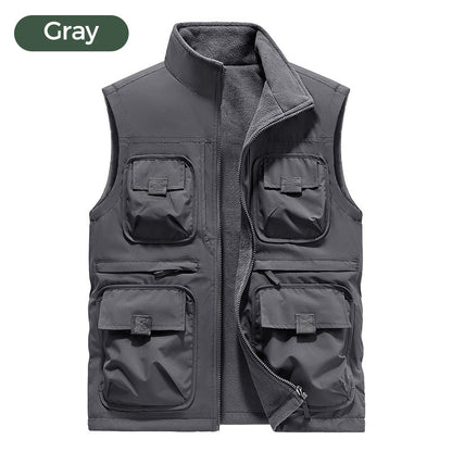 Reversible Multi-Pocket Padded Vest（50% OFF）
