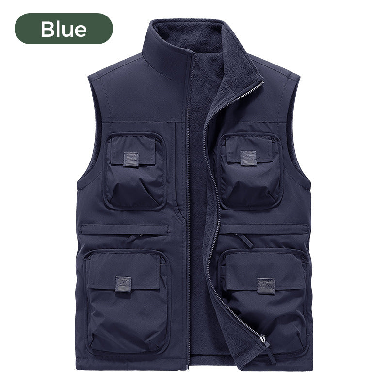 Reversible Multi-Pocket Padded Vest（50% OFF）