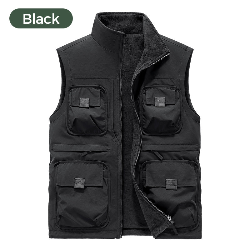 Reversible Multi-Pocket Padded Vest（50% OFF）