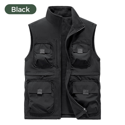 Reversible Multi-Pocket Padded Vest（50% OFF）