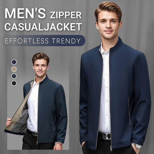 Men's Standing Collar Zipper Casual Jacket（50% OFF）