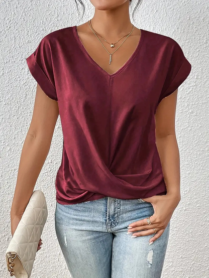 Casual Short Sleeve T-Shirt for Women's Clothing