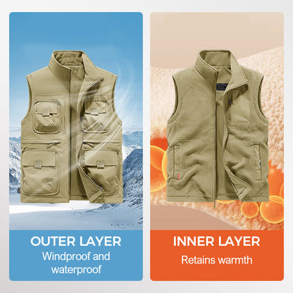 Reversible Multi-Pocket Padded Vest（50% OFF）
