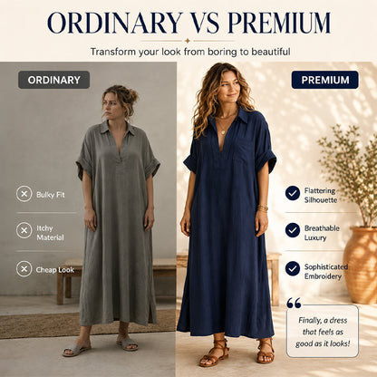 💃 Women's Minimalist Solid Color Maxi Dress – Effortlessly Chic ✨