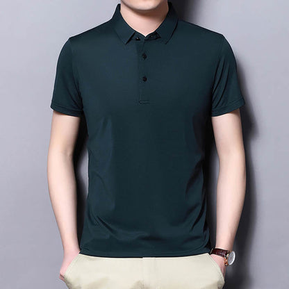 Ice Silk Short-sleeved Men\'s Shirt
