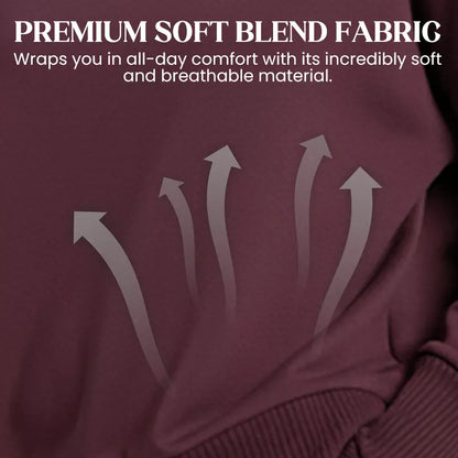 💥High-Neck Side-Zip Sweatshirt & Pants Set 👚👖