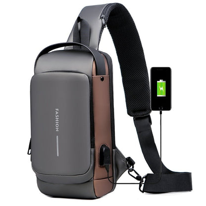👜USB charging sport sling Anti-theft shoulder bag👜
