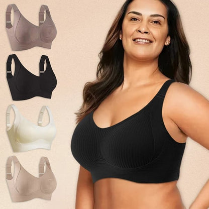 🎁2026 HOT SALE!🎁Huge discount 🔥 💕 Subtle Striped Seamless Bra with W-Support – Comfort & Style!