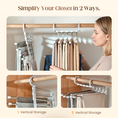 💗Special Offer Now!— Household Multifunctional Telescopic Folding Multi-layer Pants Storage Rack