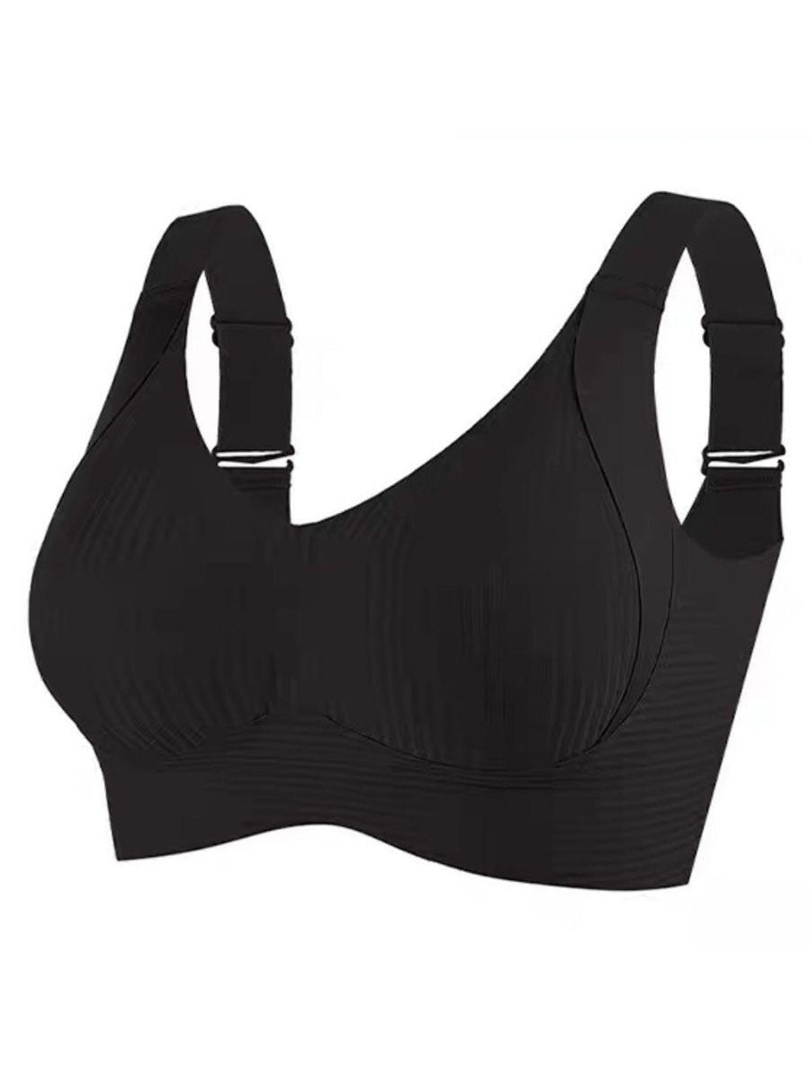🎁2026 HOT SALE!🎁Huge discount 🔥 💕 Subtle Striped Seamless Bra with W-Support – Comfort & Style!