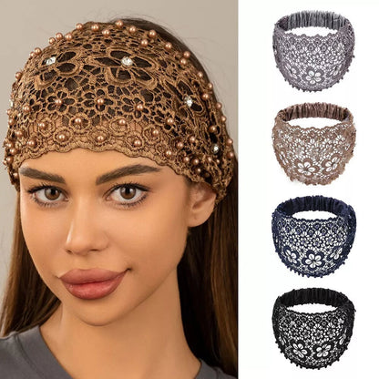 🌞Summer Sale 50% OFF🔥Plum Blossom Hollow Beaded Wide Headband