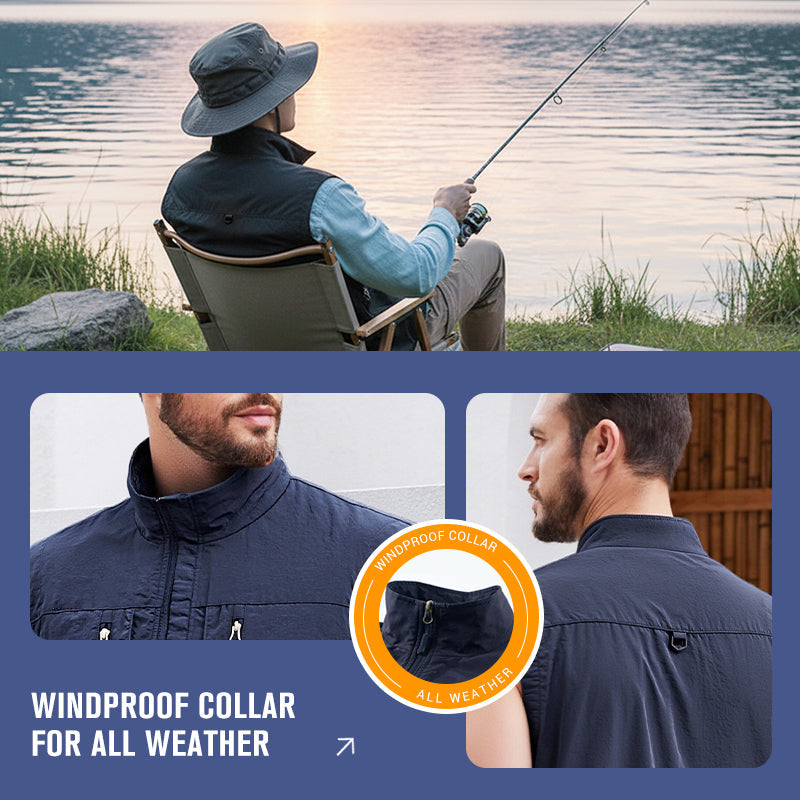 Men's Oversized Sleeveless Vest Jacket With Pockets