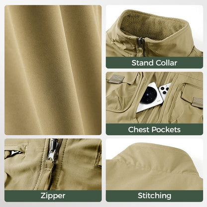 Reversible Multi-Pocket Padded Vest（50% OFF）