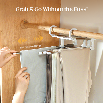 💗Special Offer Now!— Household Multifunctional Telescopic Folding Multi-layer Pants Storage Rack