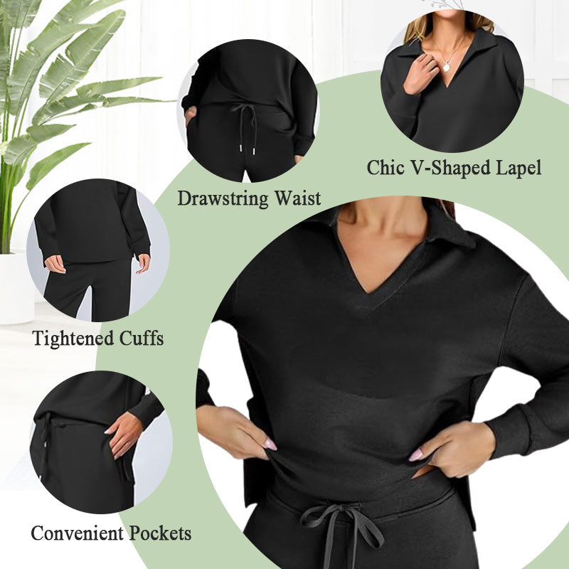 ☁️49% OFF!👍Women's 2 Piece Sets Outfits Casual Long Sleeve Sweatsuits Sets