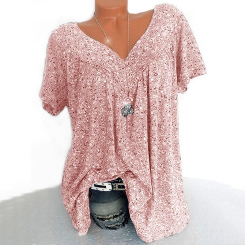 🌸🍃Spring Fashion Print Short Sleeve