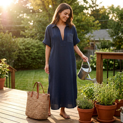 💃 Women's Minimalist Solid Color Maxi Dress – Effortlessly Chic ✨