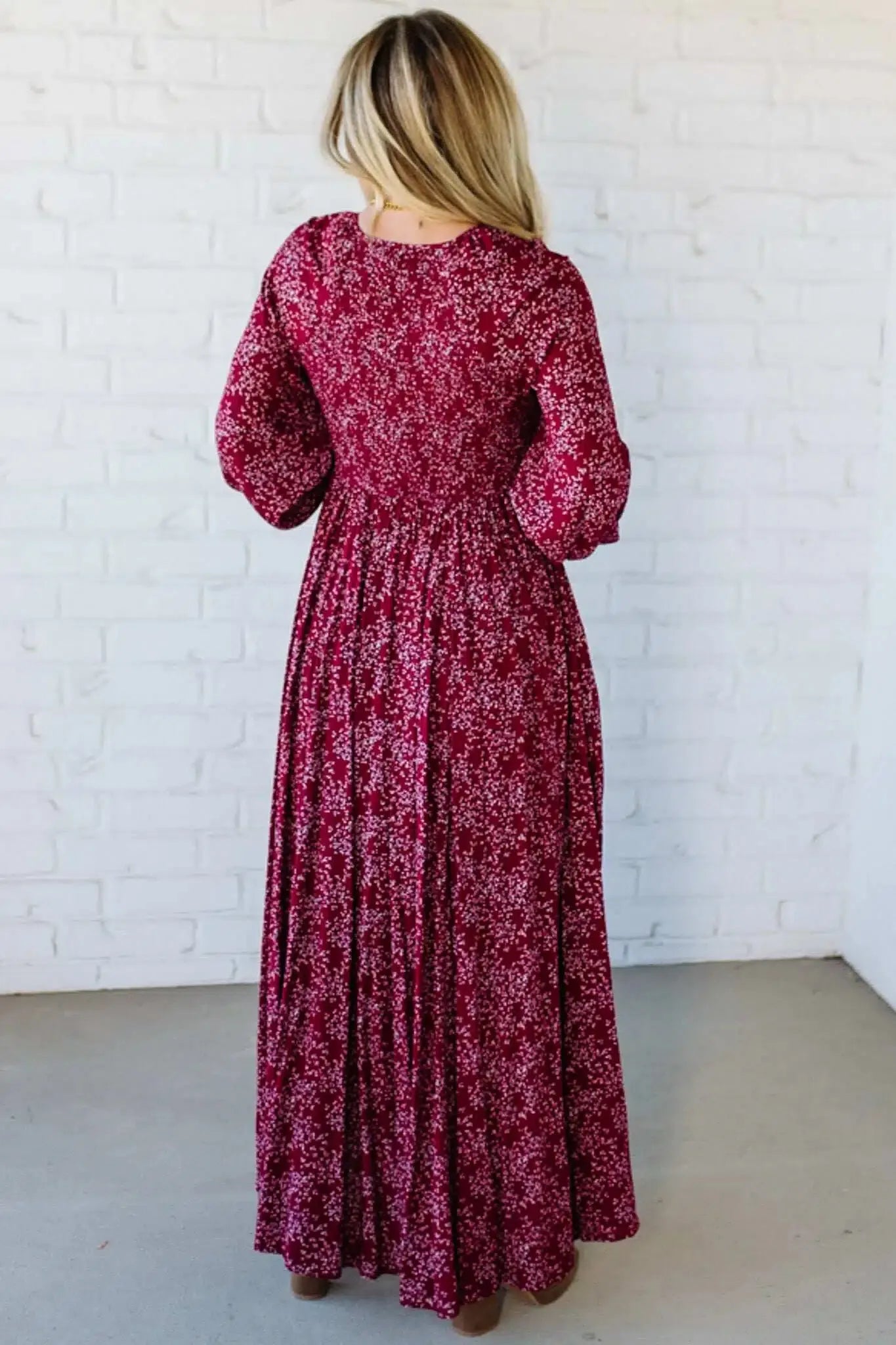 🌺50% OFF NOW! ✨ Women’s Floral Rayon Smocked-Waist Lined Maxi Dress – Flattering Fit, Lightweight Fabric & Elegant Boho Style 💃