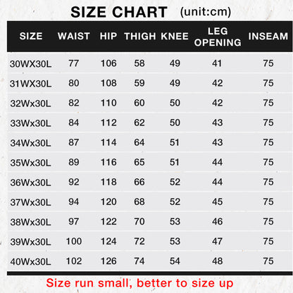 Jeans à taille droite haute taille pour hommes （50% de réduction）
