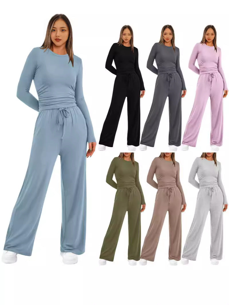 🔥LAST DAY 50% OFF👚2026 Women's Casual Wear Long-Sleeved Loose-Fit Trouser Set 💕