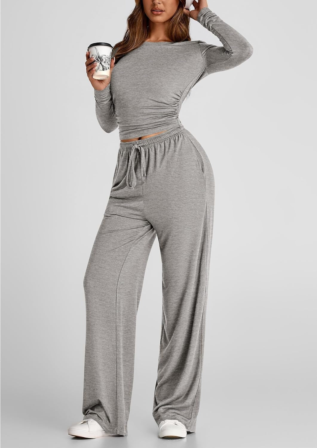 🔥LAST DAY 50% OFF👚2026 Women's Casual Wear Long-Sleeved Loose-Fit Trouser Set 💕