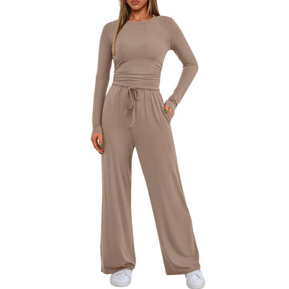 🔥LAST DAY 50% OFF👚2026 Women's Casual Wear Long-Sleeved Loose-Fit Trouser Set 💕