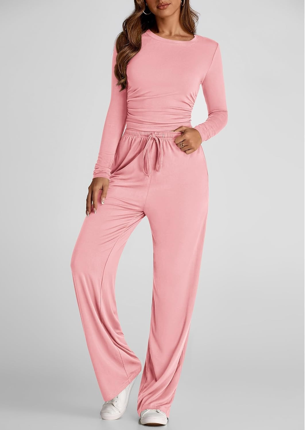 🔥LAST DAY 50% OFF👚2026 Women's Casual Wear Long-Sleeved Loose-Fit Trouser Set 💕