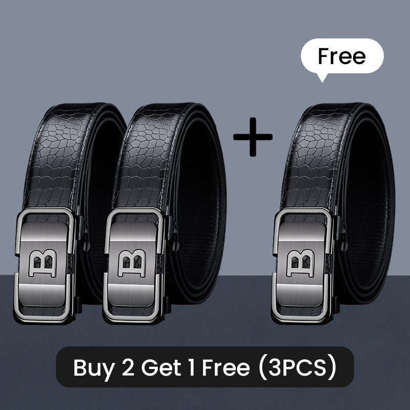 🔥Hot Sale🔥Men's Crocodile-Patterned Automatic Buckle Belt（50% OFF）