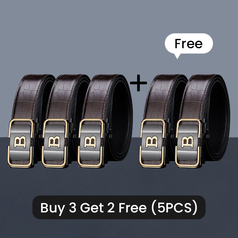 🔥Hot Sale🔥Men's Crocodile-Patterned Automatic Buckle Belt（50% OFF）