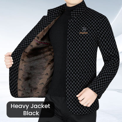 Men’s Trendy Checkered Warm Jacket with Pockets