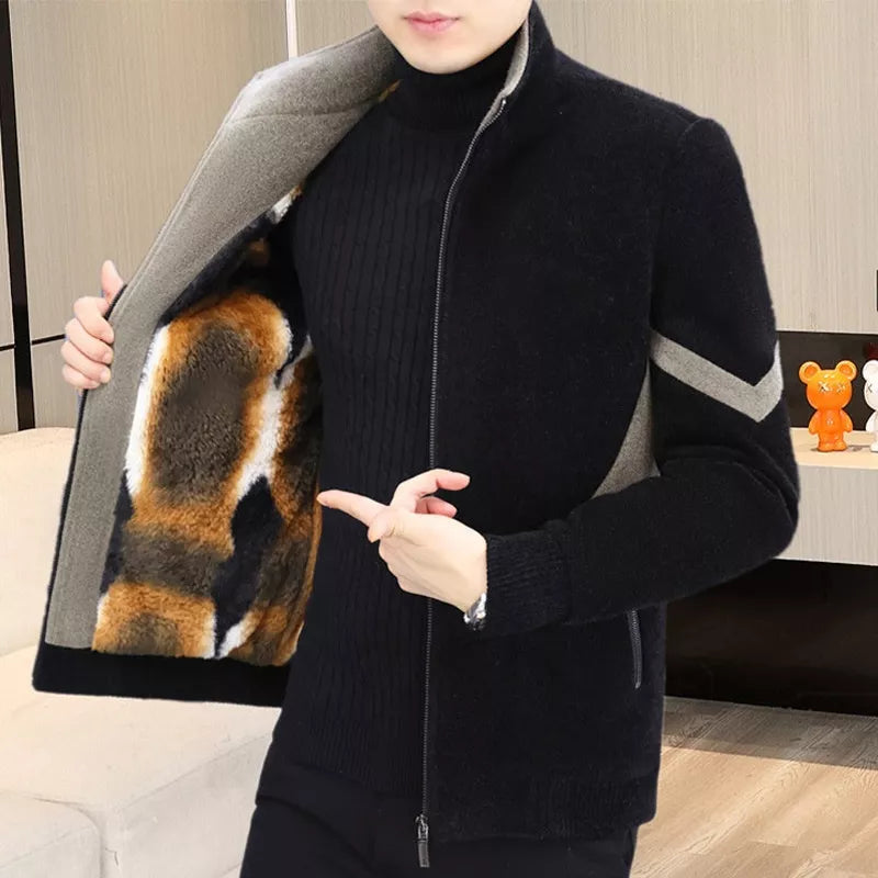 ✨New Arrival✨Men's Winter Thickened Lined Tweed Coat