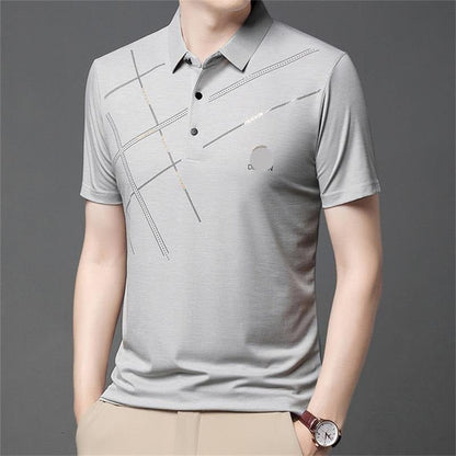 ⏳Time-Limited Special⏰Men's Ice Silk Stretch Shirt – Waterproof, Quick-Dry & Eco-Friendly – Cool Breathable Tech Fabric Shirt 🌿