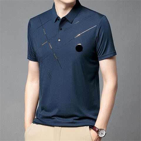 ⏳Time-Limited Special⏰Men's Ice Silk Stretch Shirt – Waterproof, Quick-Dry & Eco-Friendly – Cool Breathable Tech Fabric Shirt 🌿