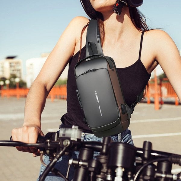👜USB charging sport sling Anti-theft shoulder bag👜