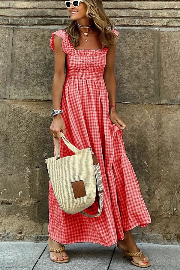 🎉LAST DAY SAEL 50% OFF!!✨💃Women's Vintage Plaid Clashing Dresses