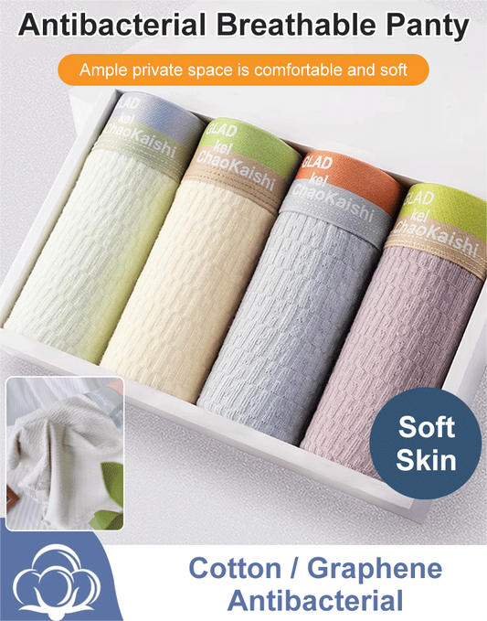 🔥Bubble Cotton Men's Boxer Briefs Antibacterial Breathable Sweat Absorbent🩳