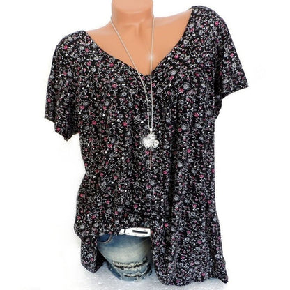 🌸🍃Spring Fashion Print Short Sleeve