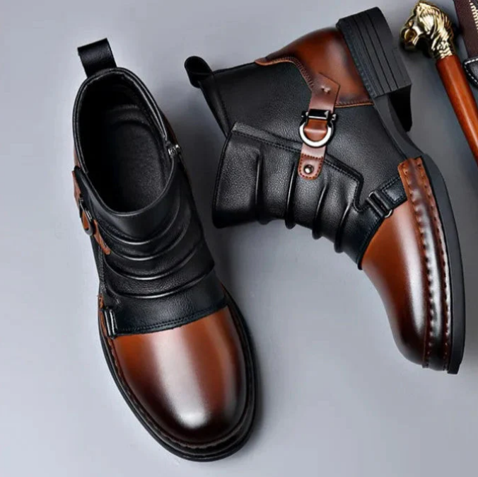 📢 ⏰Men's Genuine Leather Ankle Boots👞