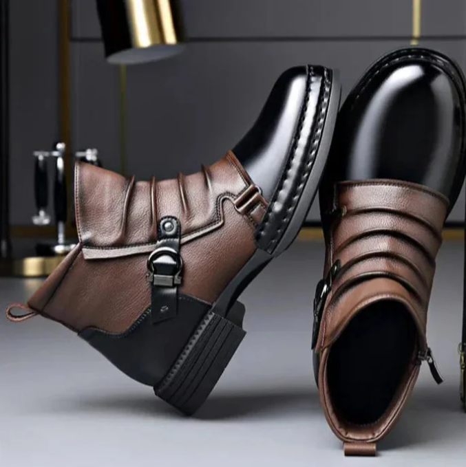 📢 ⏰Men's Genuine Leather Ankle Boots👞