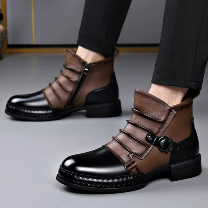 📢 ⏰Men's Genuine Leather Ankle Boots👞