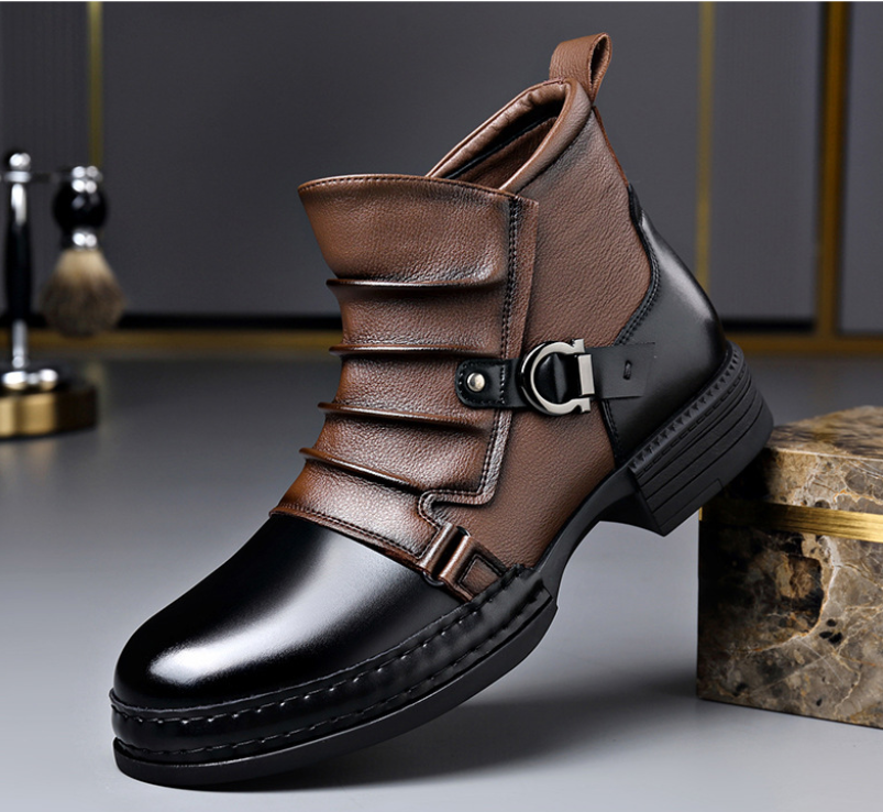 📢 ⏰Men's Genuine Leather Ankle Boots👞