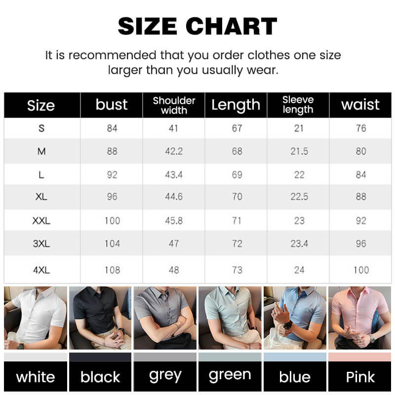 Men's Ice Silk High Elasticity Short Sleeve Shirt – Breathable, Moisture-Wicking & Anti-Bacterial 💪
