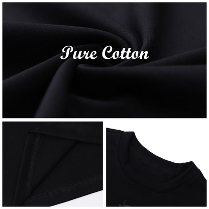 T-shirt en coton pur à collier simple d'été pour hommes （50% de réduction）