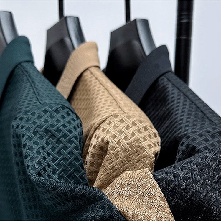 🎁Hot Sale 50% OFF⏳New Silk Business Casual Solid Color T-shirt