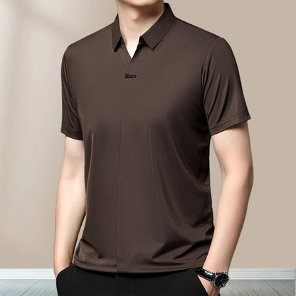 Men’s Casual Lapel Breathable Wrinkle-free T-shirt（50% OFF）
